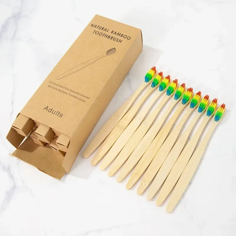 2024 4/ Bamboo Charcoal Toothbrush Soft Bristles Teethbrush Eco Friendly Oral Care Natural Tooth Brush For Adultsfor Eco Friendly Toothbrush