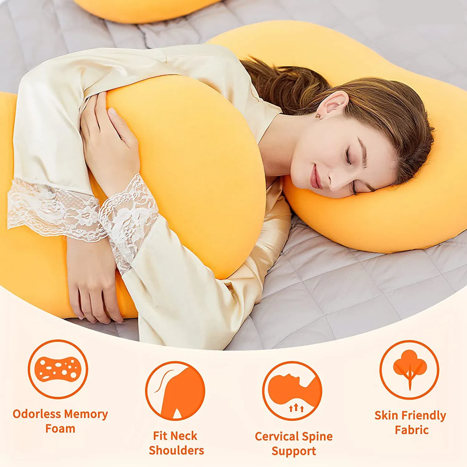 Massager Cat Belly Pillow Memory Cotton Sofa Cushion Massage Neck Therapy Sleep Relax Soft Solid Color Bed Travel Children Office Break