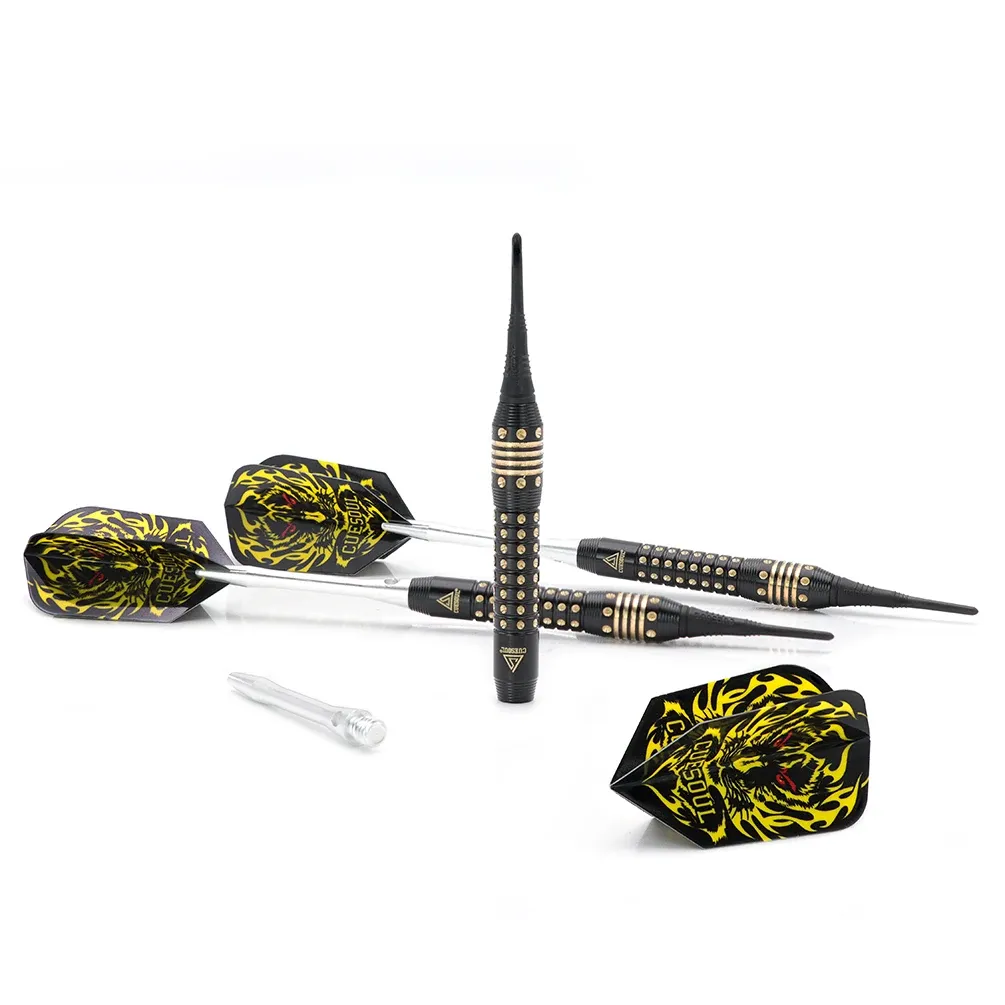 Darts Cuesoul Soft Tip Dart Set Black Covert Lass с алюминиевыми валами