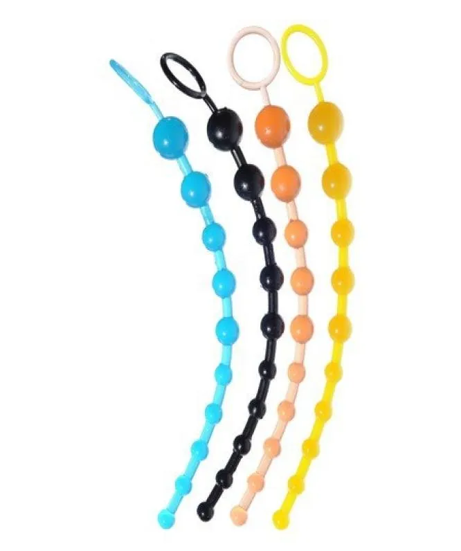 13 Inch Oriental Jelly Butt Plug Anal Beads for Beginner Flexible Butt Beads Anal Massage Anal Sex Toys for Men and Women3658279