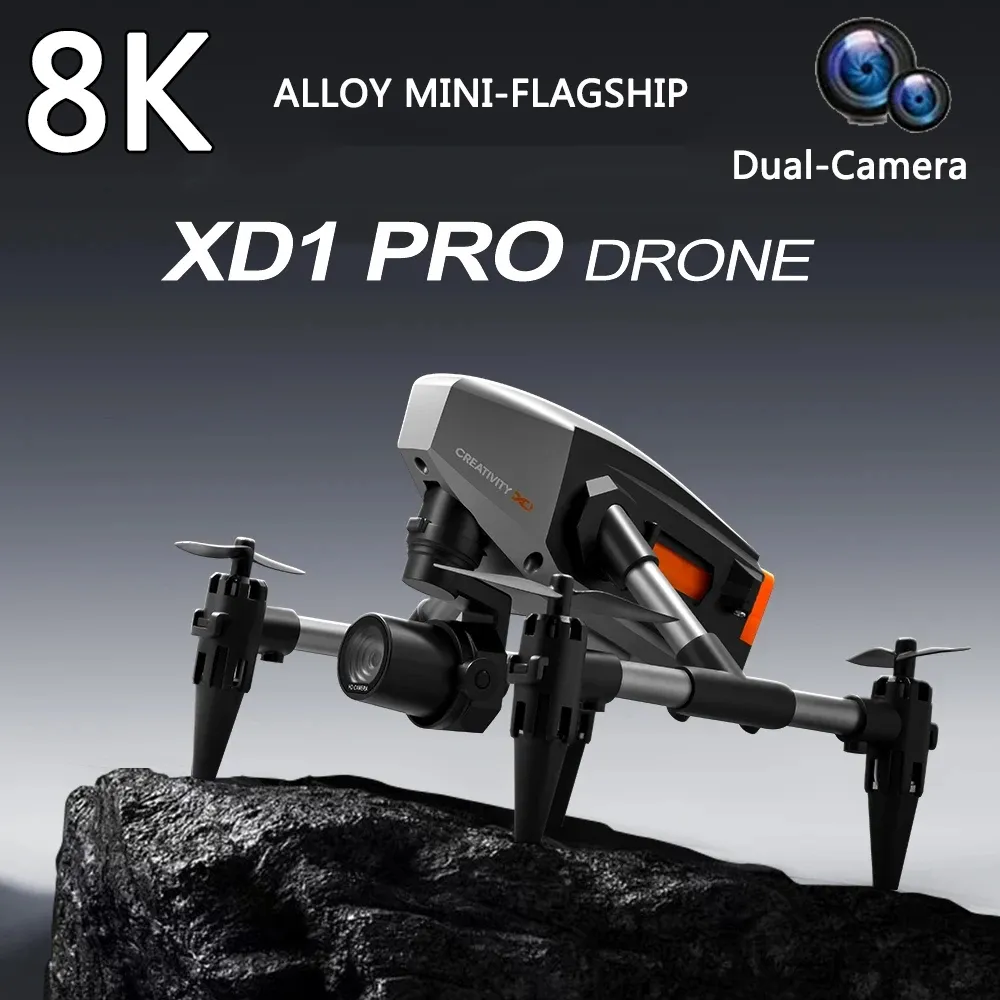 Drönare ny XD1 mini legering arkitektur drone 8k professionell dubbel kamera 5g wifi fyra sidor hinder undvikande optiskt flödes quadcopter