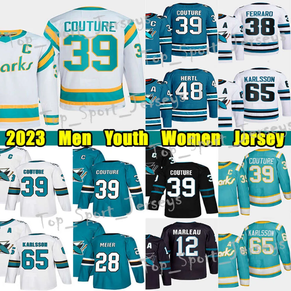 Kob #39 Logan Couture Reverse Retro Hockey Jersey #48 Tomas Hertl #28 Timo Meier Erik Karlsson Nick Bonino Brent Burns Nico Sturm Patrick M