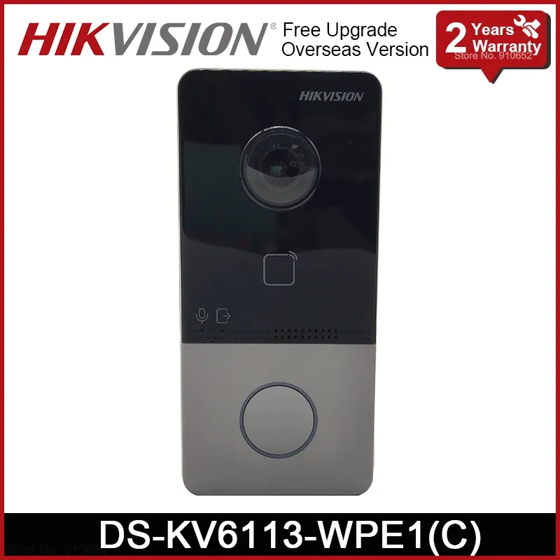 Coupée à portes Original HikVision Mullanguage DSKV6113WPE1 (C) 2MP POE DOORSE WIRESS VIDÉO INTERPOM WIFI VILLA PORTE PORTE Station IP65