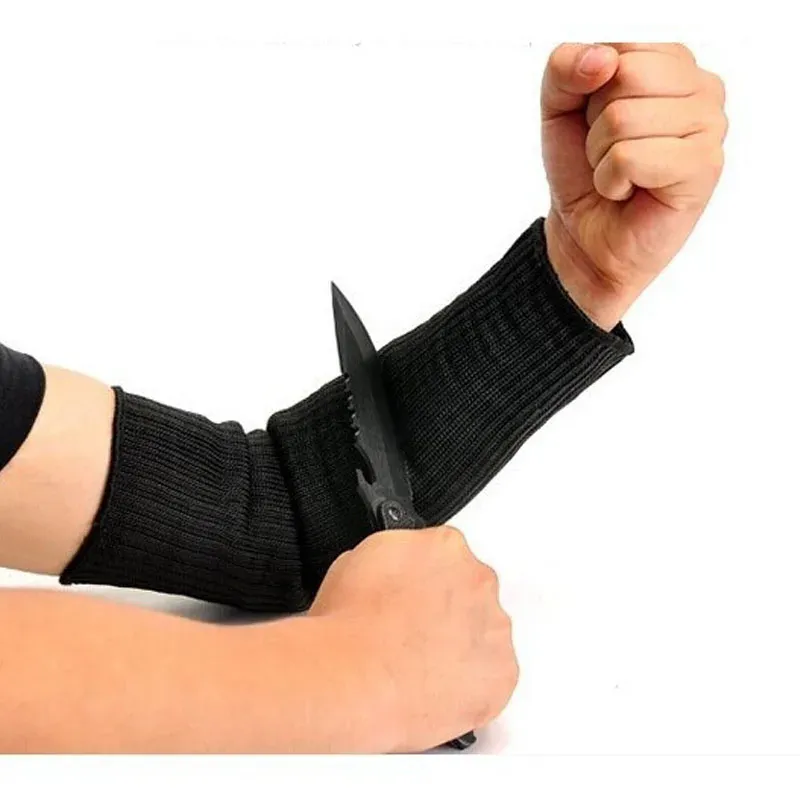 Tools Cutting Outdoor Selfdefense Arm Guard Against Glass Knife Cut Steel Mesh Cuff Cutresistant Protective Safety Sleeves