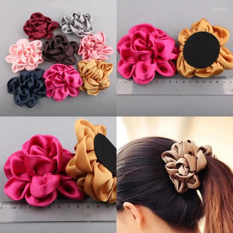 Fleurs décoratives 10pcs / lot Clips de cheveux de fleurs damasques de haute qualité