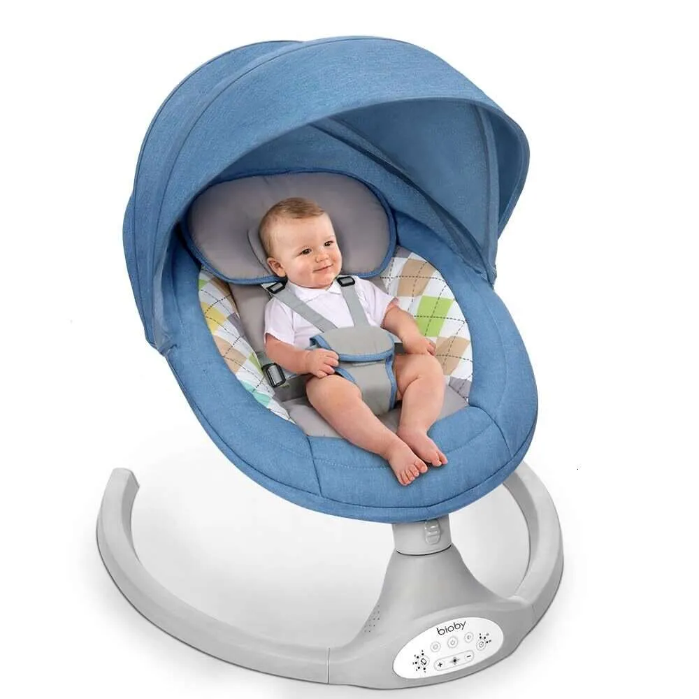 Bioby Baby Swing för spädbarn med 5 svänghastigheter Electric Baby Bouncer för nyfödd 520L B0 6MO NTHSBA BYRO CKERWI THRECO NTROLTO UCHSC REENBL UETOOTHMU SICPL AYERB