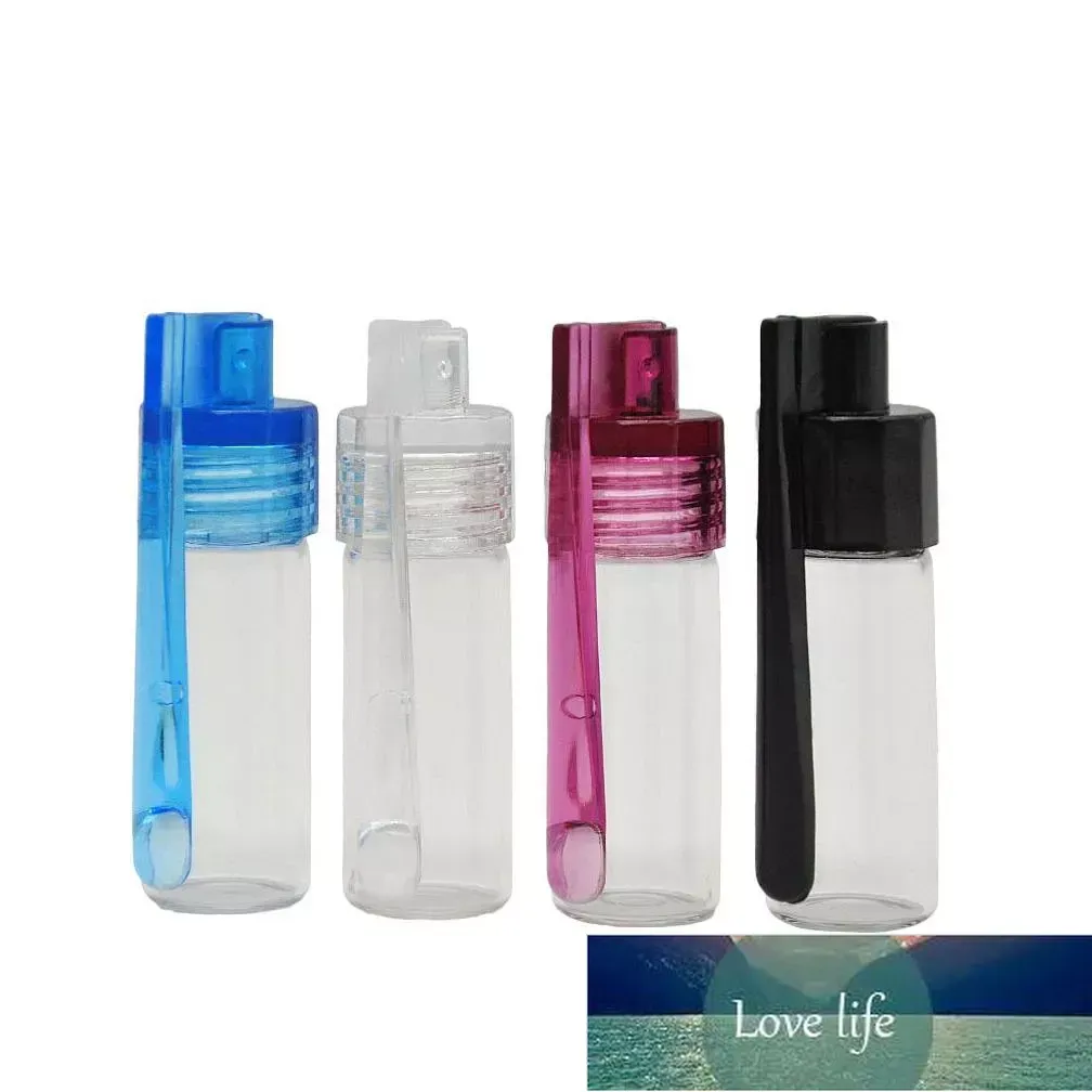 Toppförpackningsflaskor grossist Colorf 36mm 51mm resestorlek akryl plastflask snus snorten dispenser glaspiller fodral injektionscontainer ottxo