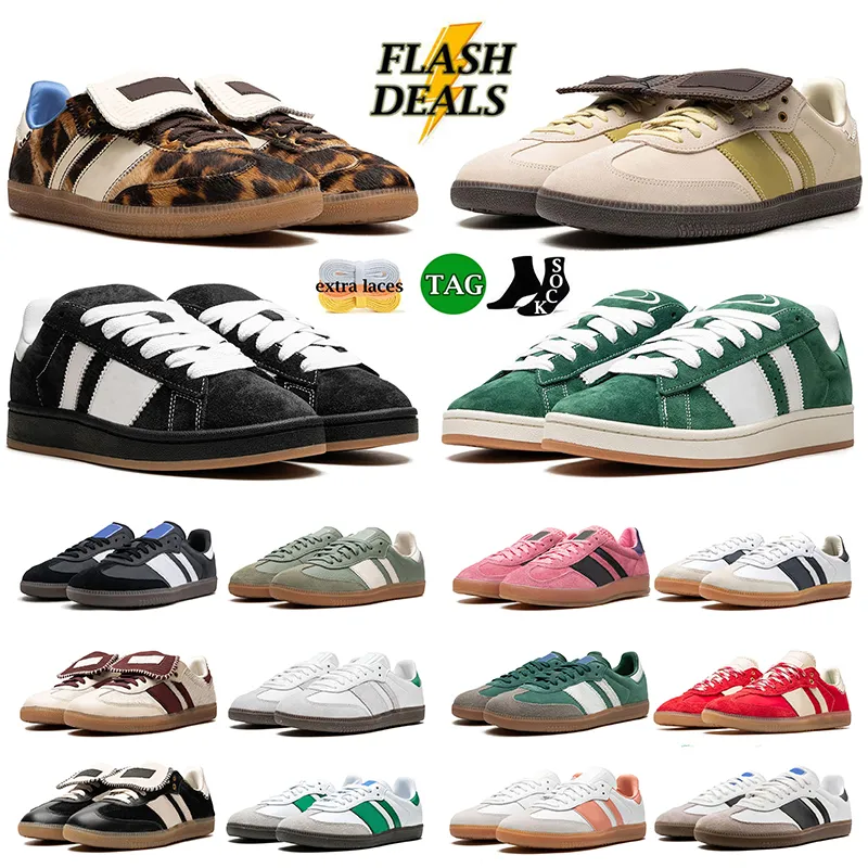 Zapatos de leopardo de diseño bajo Gales Bonner 00s Mujeres Snakers al aire libre Cloud White Pony Centro negro Negro Black Collegiate Collegiate Green Loquers Talking Walking