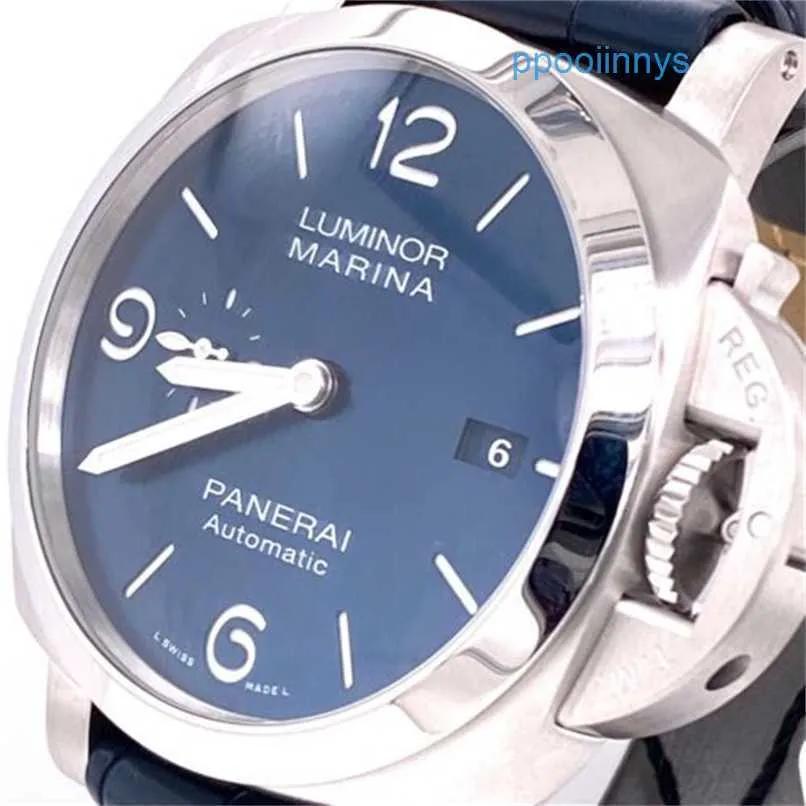 Panerei lüks saatler armatürler Serisi Swiss Yapımı Luminors Marina Otomatik -44mm Pam 1313- Pam01313- Blue Yepyeni! 28pe