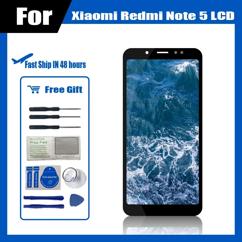 Pantallas para Xiaomi Redmi Note 5 Pro LCD Visualización Nota 5 Reemplazo del ensamblaje del digitalización de pantalla táctil para Xiaomi Redmi Note5 LCD con marco