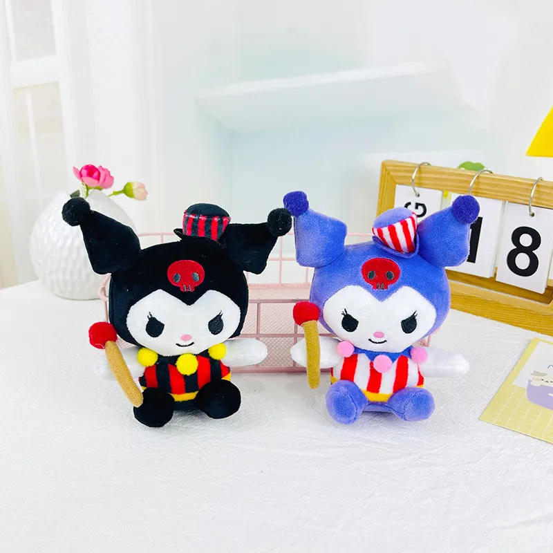 Söt cirkus Joker Series Doll Pendant Plush Toy Kuromi Keychain Bag Jewelry Pendant Wholesale