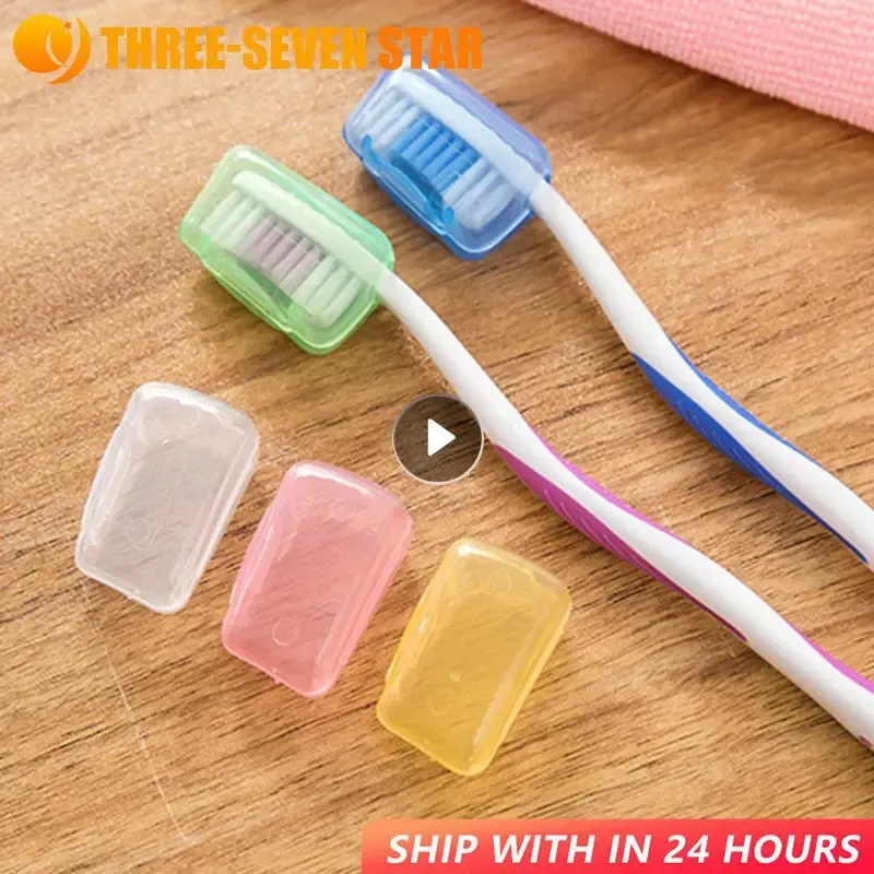 Diş fırçası 5 adet seyahat diş fırçası kafa örtüsü diş fırçası kapaklar diş fırçası koruyucu kapaklar zammı kasa fırça mikrop geçirmez koruyucu rastgele renk