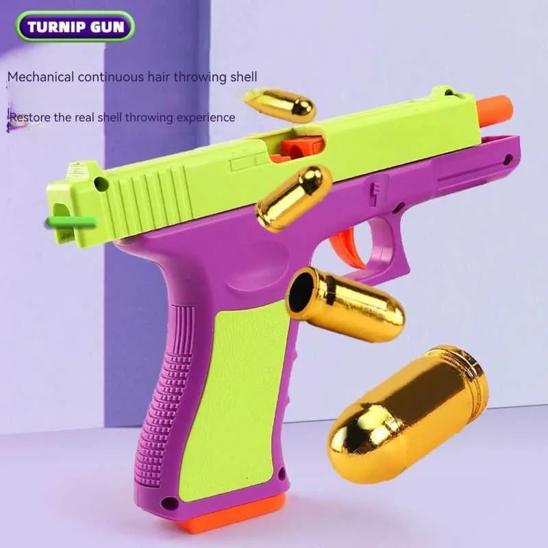 Gun Toys M1911 Toy Gun Shell выброшенная пистолет с мягкой пулей с пулями Multi Color Desert Eagle Blaster для взрослых детей Boysl240425