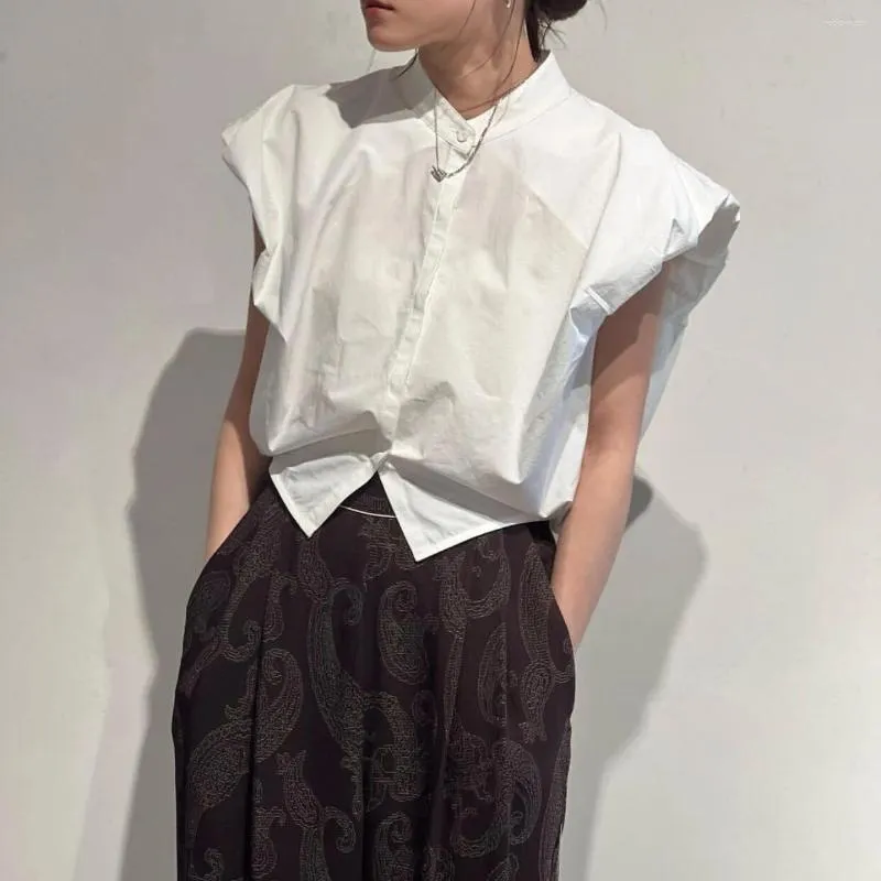 Bluzki damskie Superaen 2024 Summer Japońska Vintage Silhouette Szeroka koszula dla kobiet
