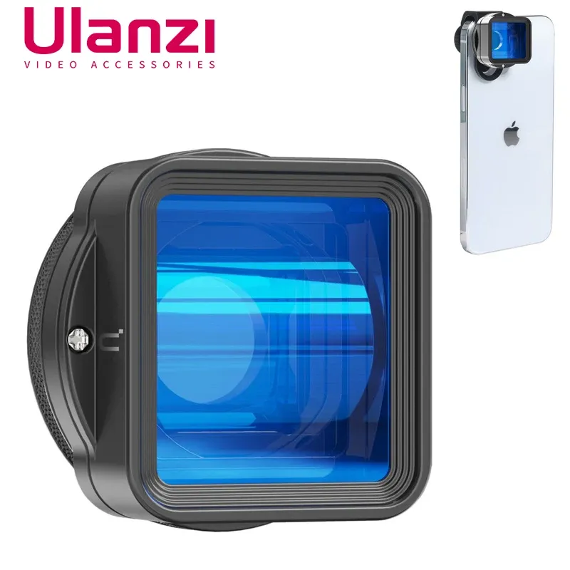 Filtreler Ulanzi İPhone 15 14 14 13 12 Pro Samsung Max X 1.55x Film Videoaker Süper Geniş Açılı Film Yapıcı Anamorfik Lens Kiti