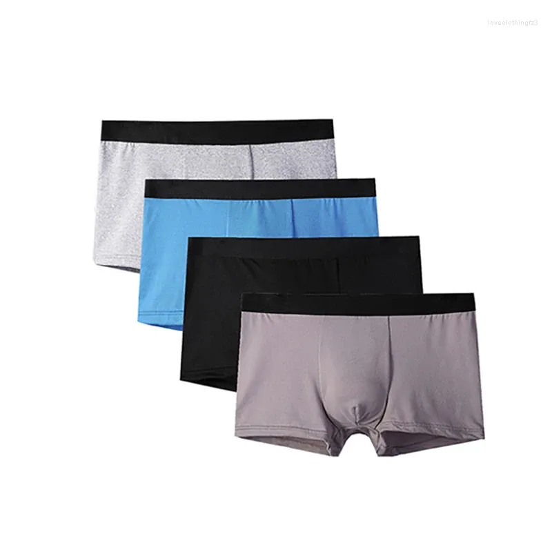 Underpants 4pcs/Lot Men Umderwear Mens sexy comodo boxer traspirante Shorts Maschio Plus Size Soldute Mernici di colore solido