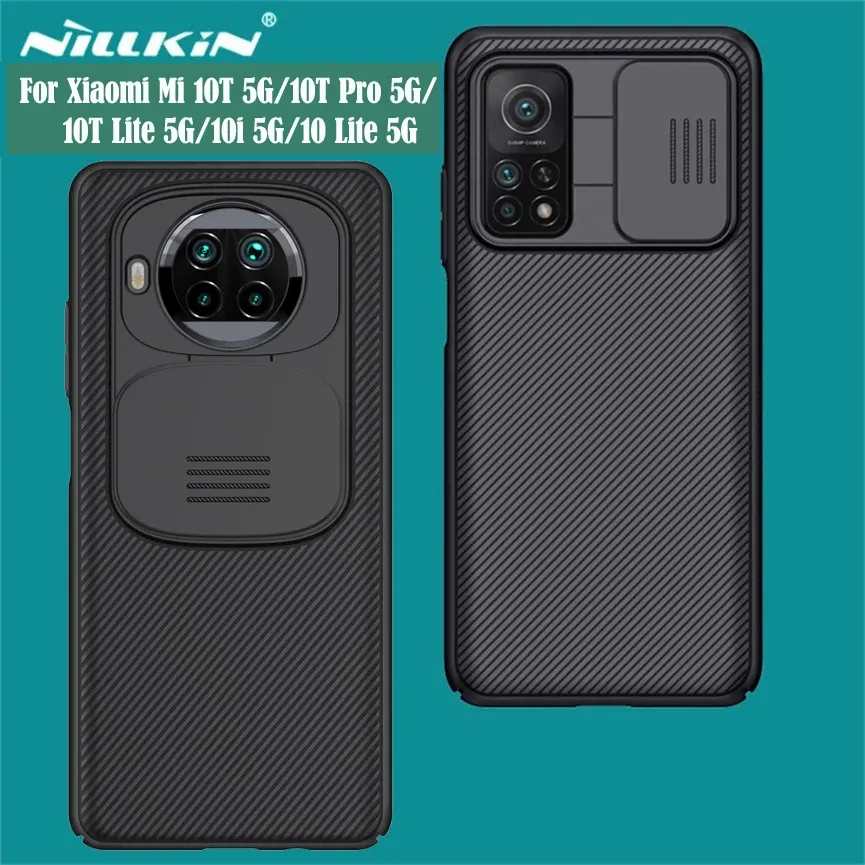 Coverses pour Xiaomi Mi 10T Mi10t Pro 5G Case Nillkin Camshield Caprine Protecteur Capinage Couvercle arrière pour Mi 10i Mi10t Lite 5G