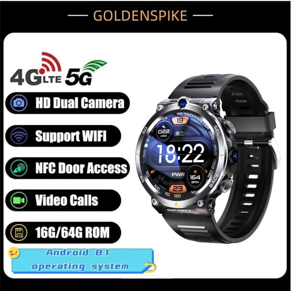 H10 Smart 4G Business Men Waterproof Watch 2 GB+16 GB Chiamata carta indipendente Chiamata Internet Dual Camera 900Mah Chiamata a batteria grande