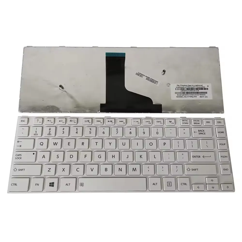 لوحة مفاتيح الكمبيوتر المحمول لأقنية توشيبا C40-A C40D-A C40T-A C45-A C45D-A C45T-A L40-A L40D-A L40DT-A ENGLIGHT US WHITE NEW