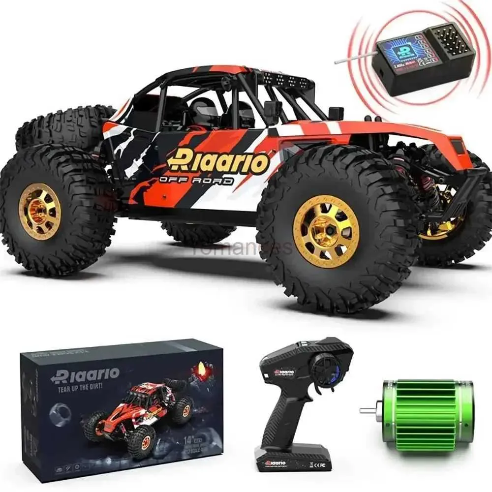 Auto elettrica/RC 2,4G Modello elettrico RTR RLAARLO AM-D12 RC CAR 1/12 4WD Brushless Off-Road Control Desert Truck Toys Desidi per bambini adulti 240424