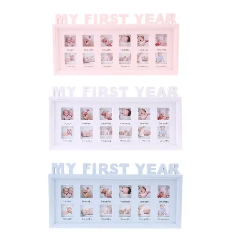 Frames Creative DIY 012 mois bébé "Mes premières années" Images afficher le cadre photo en plastique Souvenirs commémorent les enfants Growing Memory Gift
