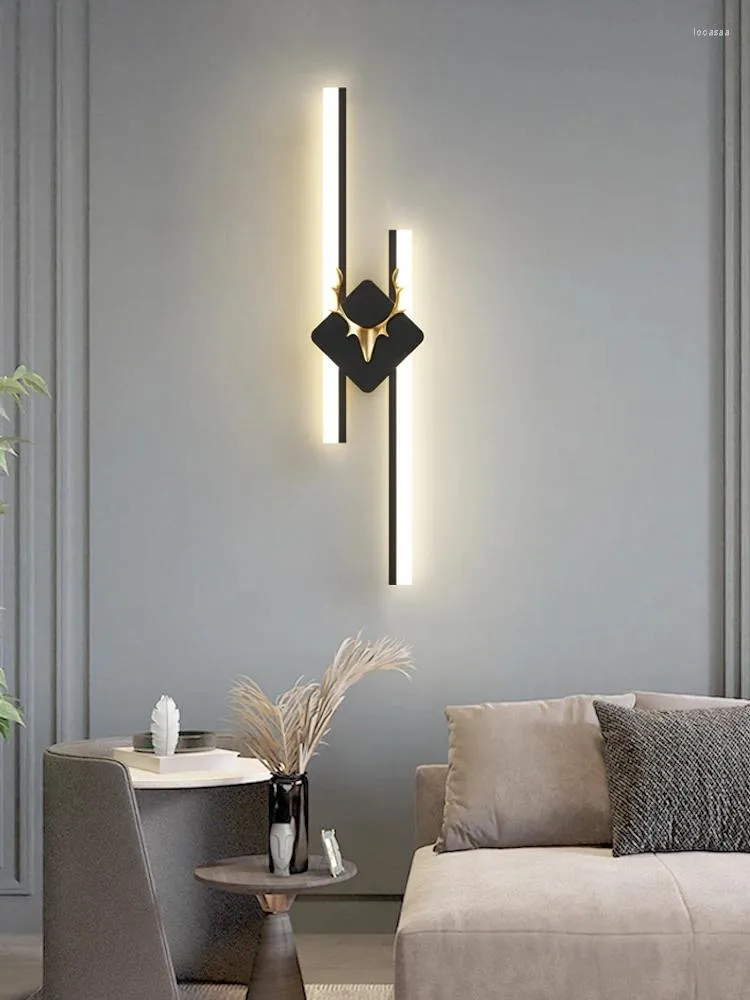 Muurlamp eenvoudige moderne minimalistische strip woonkamer achtergrond LED decoratief creatief slaapkamer bedbed