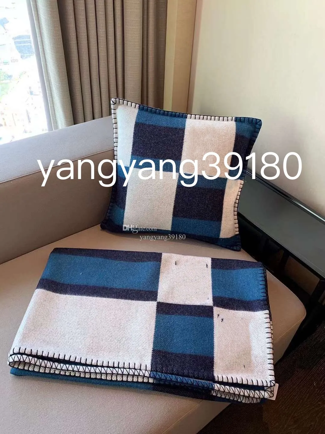 Same As Shop 1500G Have Dust Bag Nevy H Blankets Designer and Cushion H Blanket WOOL Thick Home Sofa Good Quailty 130&170cm TOP Selling Big Size Wool lot colors