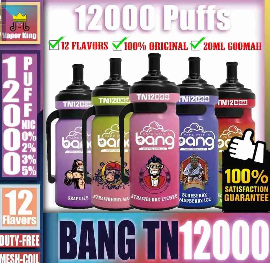 Bang King TN12000 puffs engångs e-cigaretter 20 ml återfylld e-vätska grossistpennapla