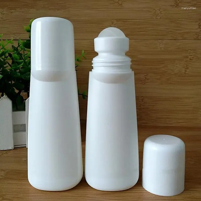 Storage Bottles 100ml Roll On Bottle Empty Plastic Perfume Roller Cosmetic White Ball F20241018