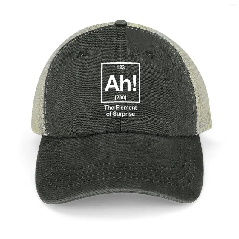 Boll Caps ah the of Surprise Chemistry Periodic Table Humor Cowboy Hat Beach Bag Rugby Men Hats Kvinnor