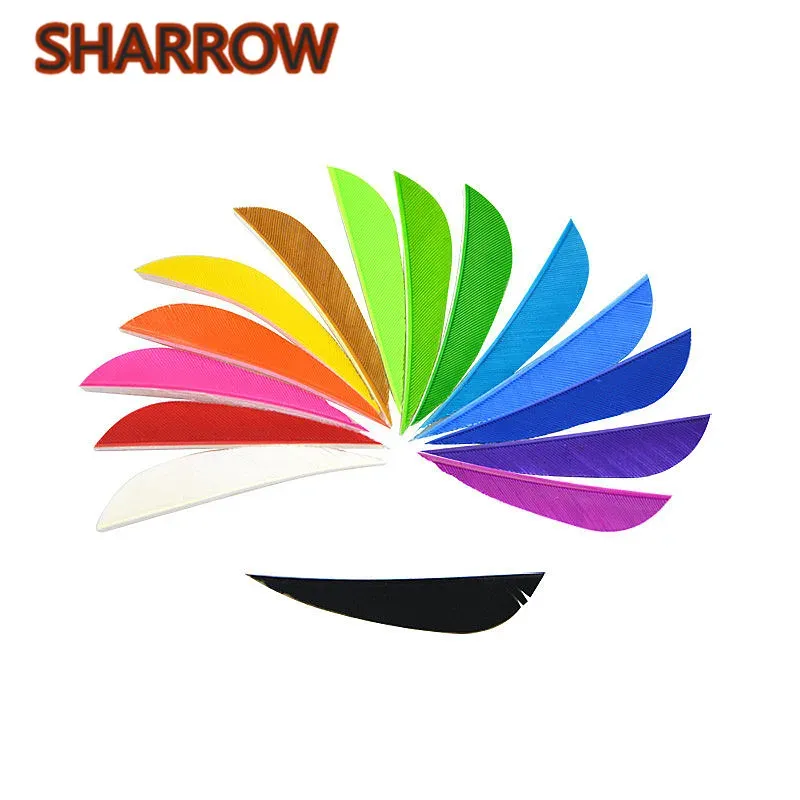 Darts 50pcs 2" Arrow Feathers Turkey Fletches Fletching Natural Right Wings Feather 15 Color For Outdoor Shooting Training Accessories