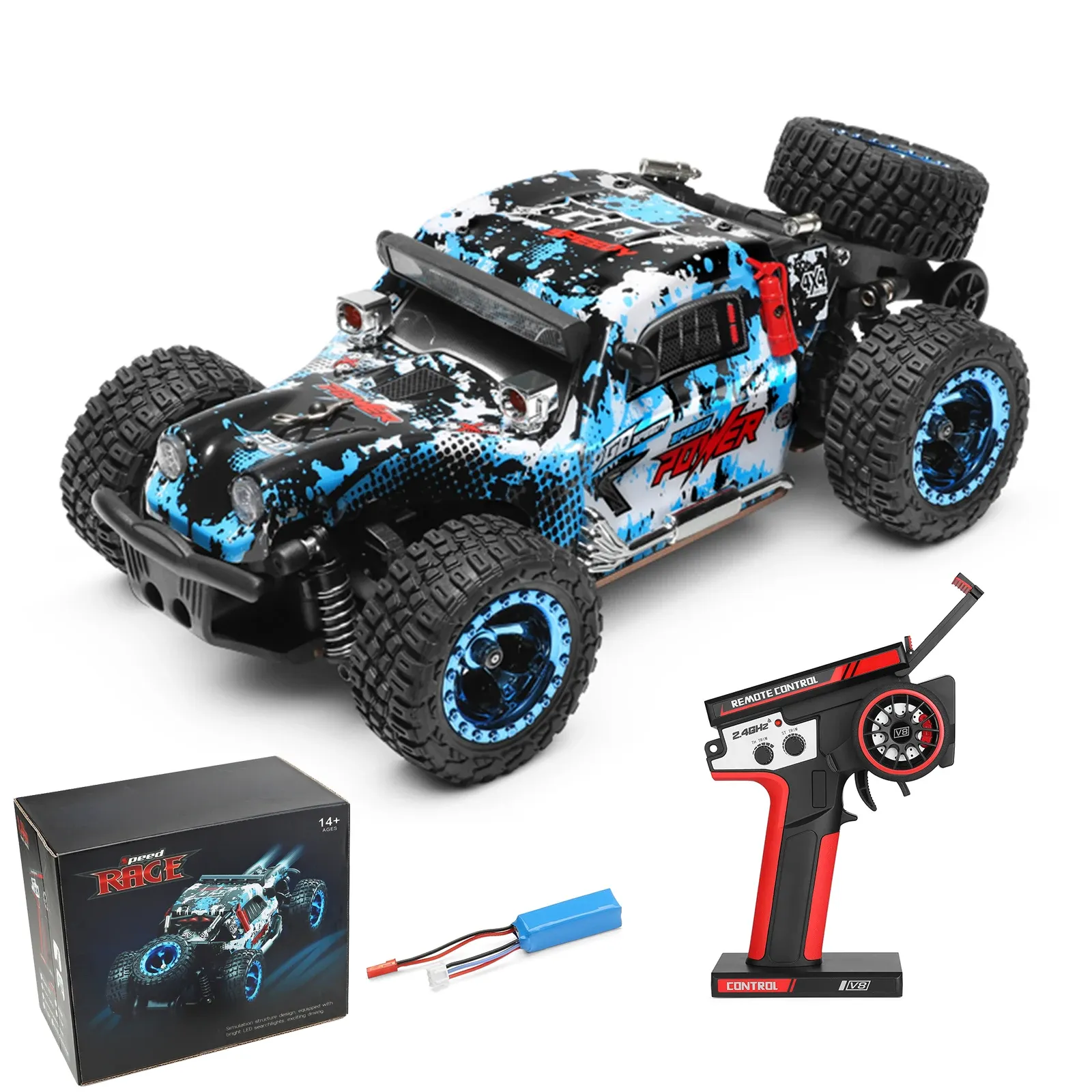 Cars Wltoys 284161 284010 1:28 RC CAR 2.4G RADIOリモコン4WD 30km/H高速レーシングカーおもちゃと子供のためのLEDライト付き