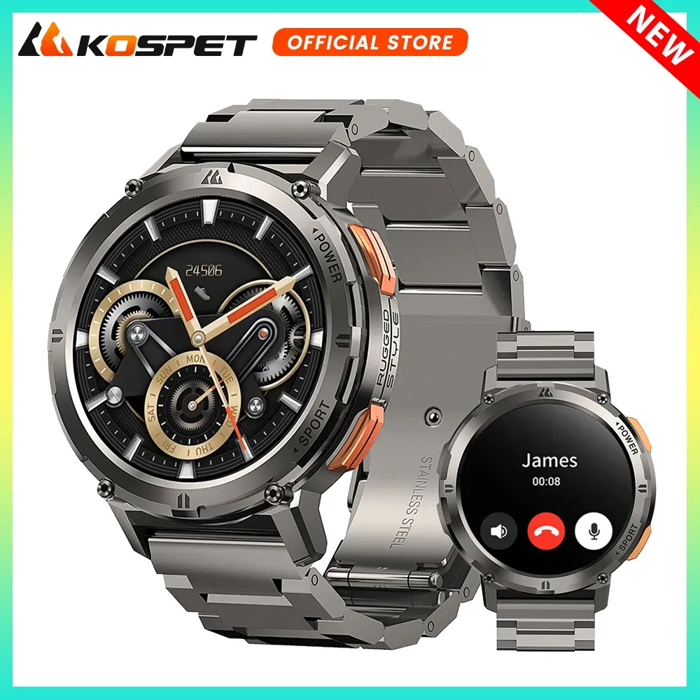 Montres 2024 New Kospet Tank T2 Ultra Smartwatches For Men Watches AMOLED AOD Smartwatch Bluetooth Call Electronic Men's Smart Watch