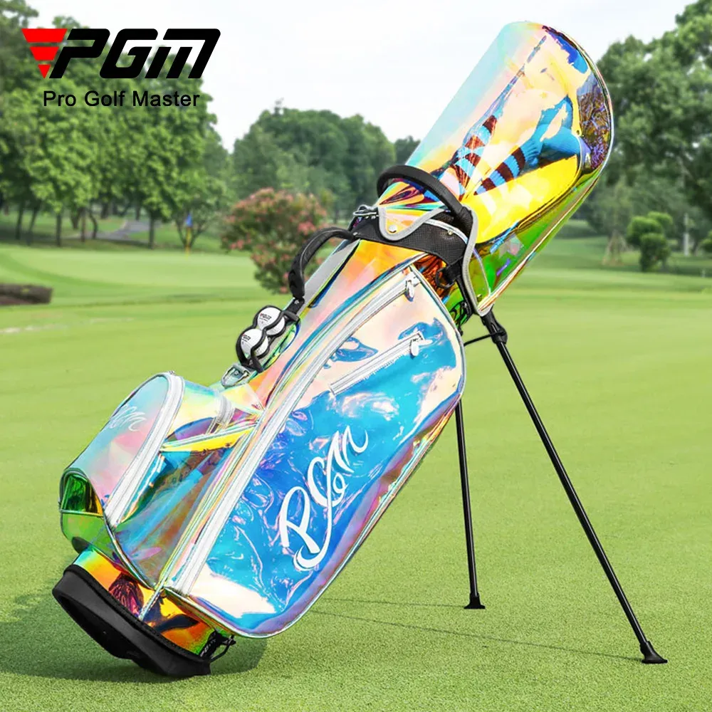 Väskor PGM Club Bag Golf Sports Bracket Package Waterproof Kvinnor Lätt stöd Färgglad transparent 125 cm Väska Klädväska