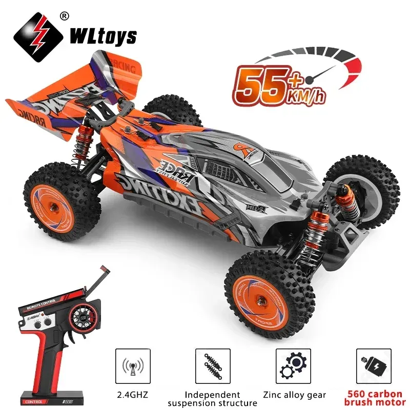 Cars Wltoys 124010 55km/H RC Care Profissional Racing Veículo 4WD Offroad Electric High Speed Drift Remote Control Toys for Boy Gift