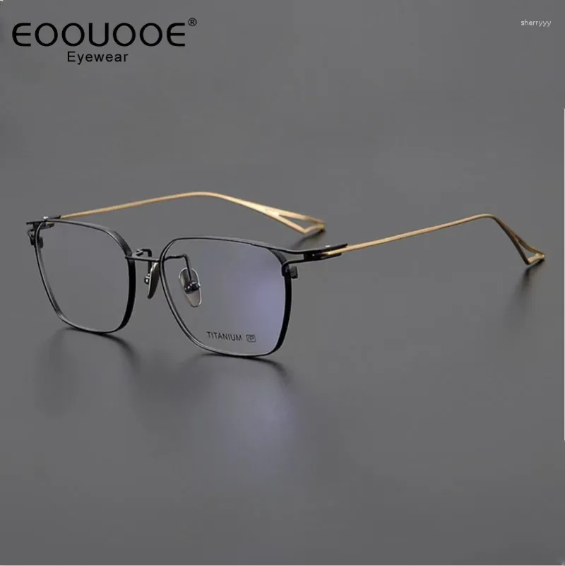 Sunglasses Frames Prue Titanium Eyeglasses For Men Good Quality Glasses Frame Brand Design Myopia Optics Lenses Prescription Anti Reflective