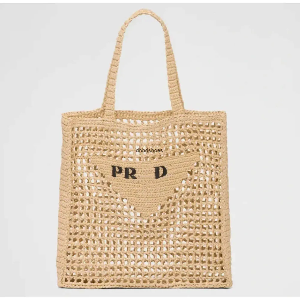 Tote Bag Designer bag Straw bag beach bag Fashion Mesh Hollow Woven for Summer Straw bag Black apricot summer woven bag Vacation bag Large capacity shopping bag