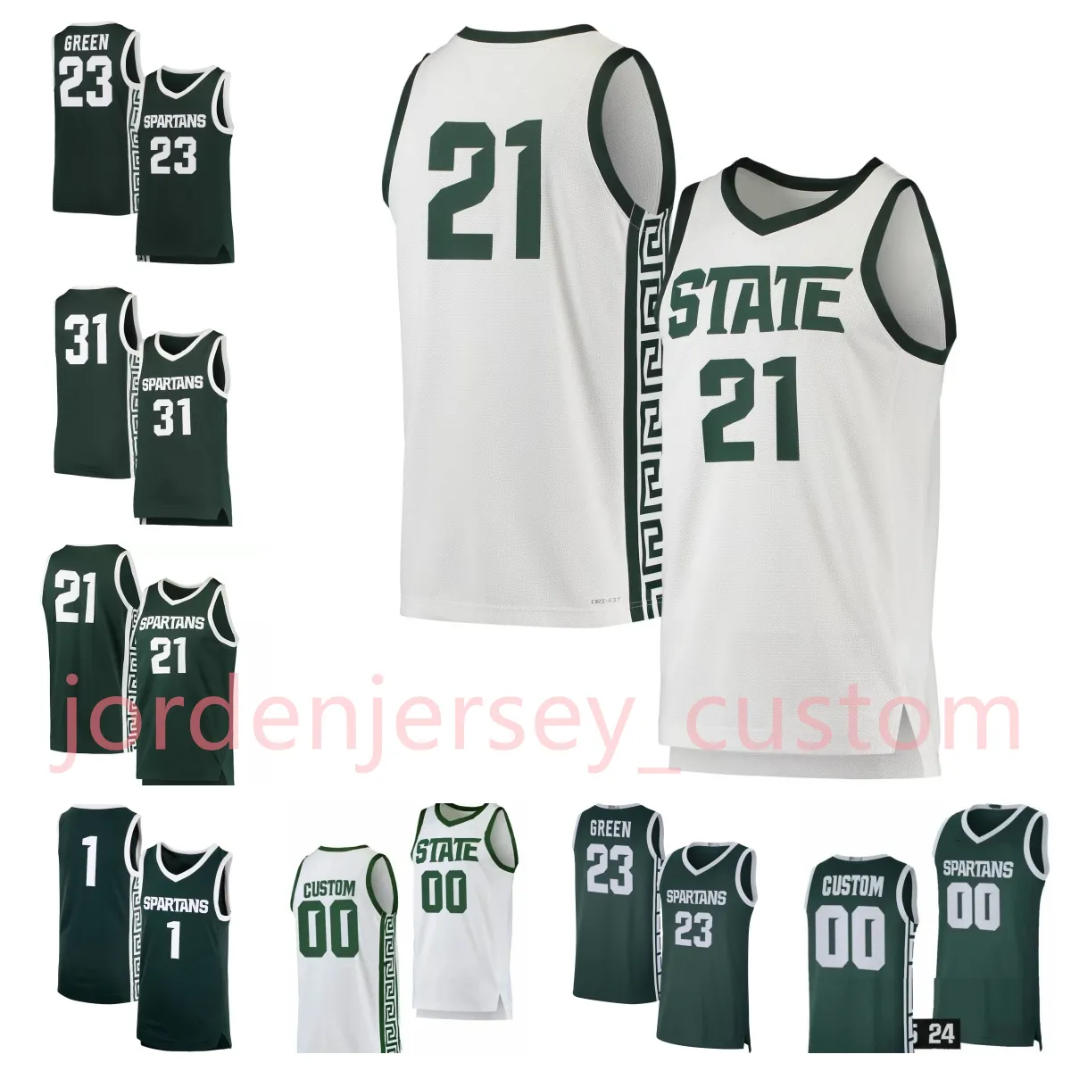 2 Walker Michigan 2023-24 State Spartans Basketball Jerseys Joey 10 Hauser 11 Hoggard Jaden 3 Akins Malik 25 Hall Mady 22 Sissoko Pierre 1 Brooks Jaxon 0 Kohler 15 Cooper