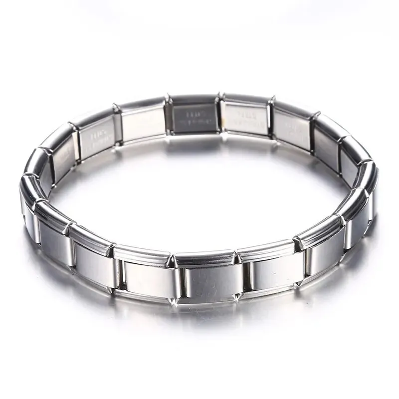 Pulseiras de aço inoxidável de 9 mm de largura simples estilo moderno de moda diariamente wear silvercolor charme pulseira para mulheres no partido unisex 240417
