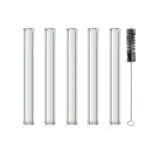 Tubi di vetro lunghi da 4 pollici Straw di vetro riutilizzabili 12 mm OD 2 mm ID Wall Pyrex Glass Blooking Tubi di tubi trasparenti per arte fai da te 20pc tubi di vetro