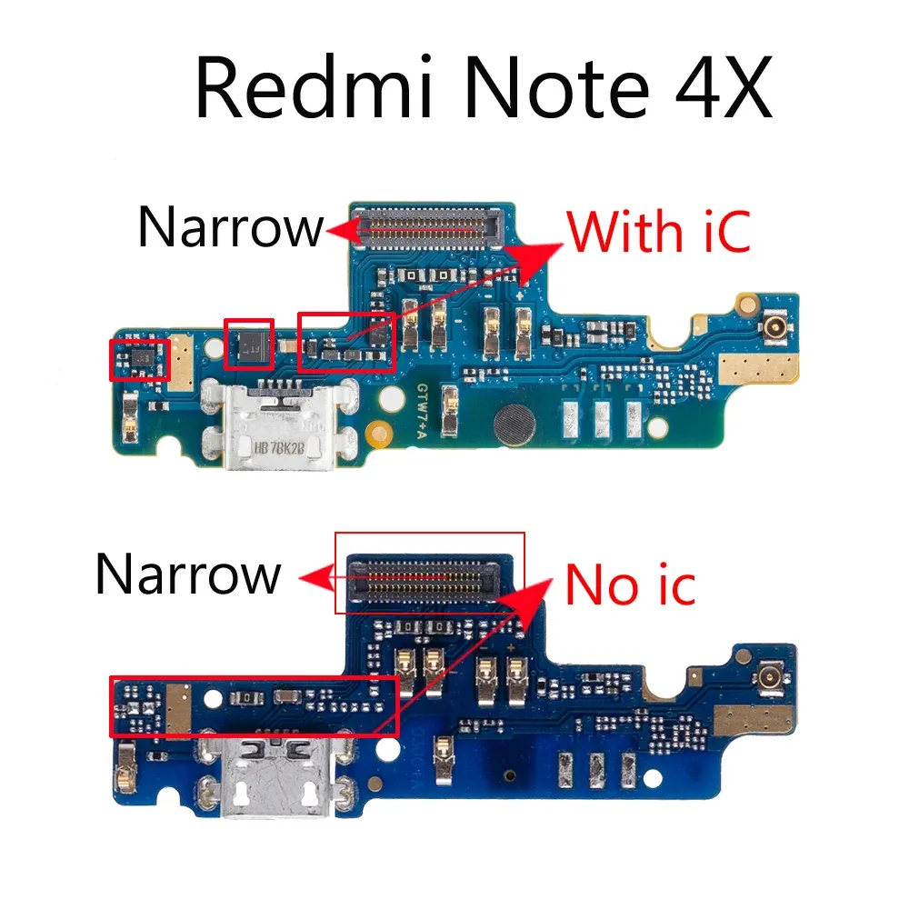 Kabel Ladeanschluss USB -Ladeanschluss Flex -Kabel für Xiaomi Redmi Note 4x 4 Pro 4A USB Ladegerät Mikrofonplatine