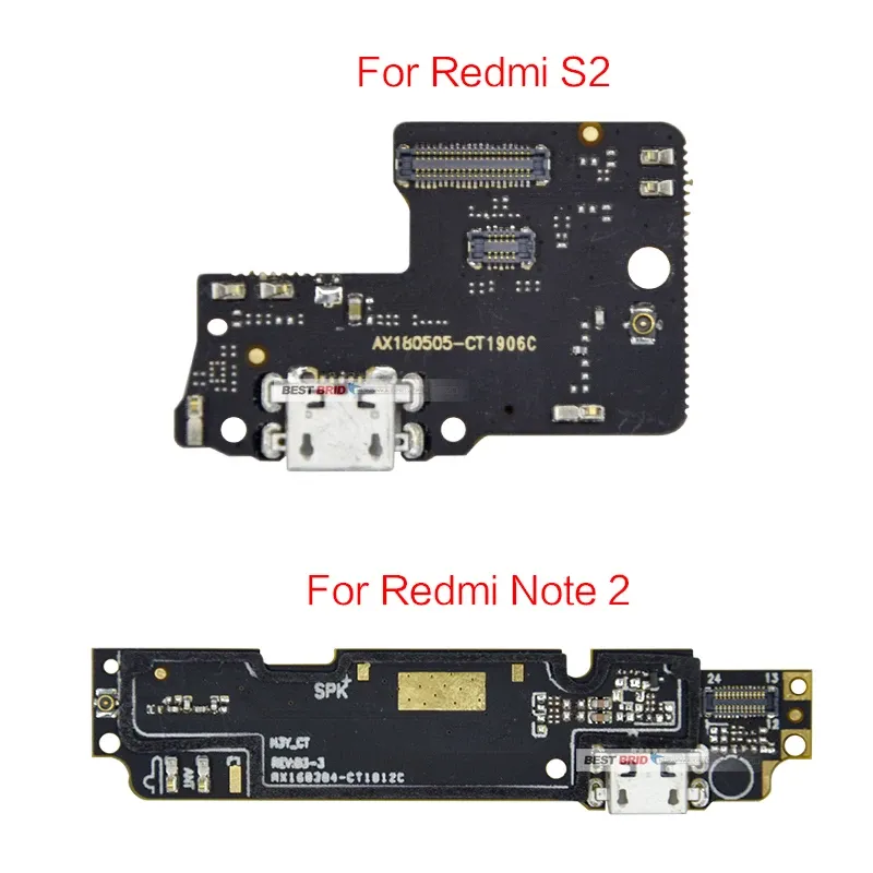 Kablar 1 st laddning av portens bottenplatta flexkabel för Xiaomi Redmi Note 2 S2 USB -laddningsdockanslutningsdelar