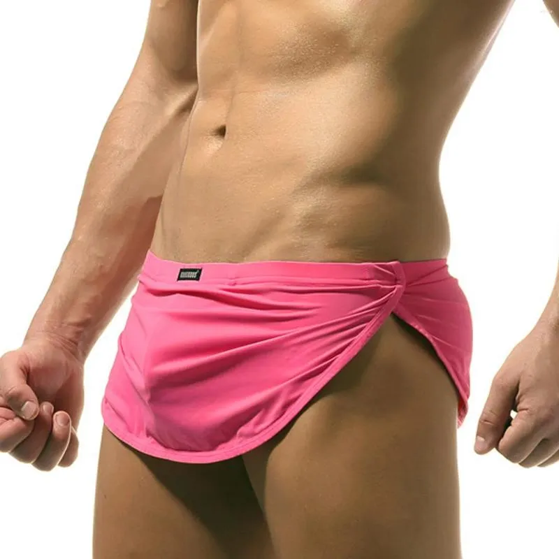 Mendule des calembours pour hommes culotte de mode de mode monnaie sexy Briefs Sous-vêtements Jupe Tongs Cover Ups Massons de maillots de bain deux volets