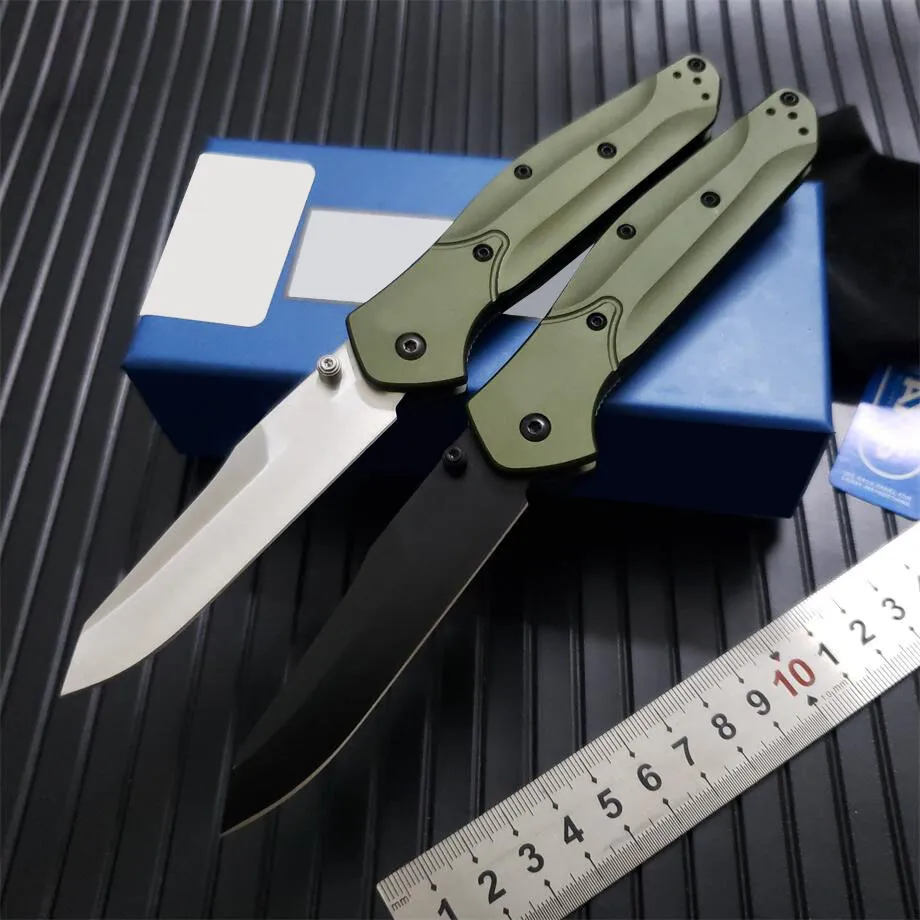 4Models 940/940-1 Folding Knife 3.4 "S30V Satin Plain Blade Green Aluminium Handtag Pocket Knives Rescue Utility BM42 EDC Tools