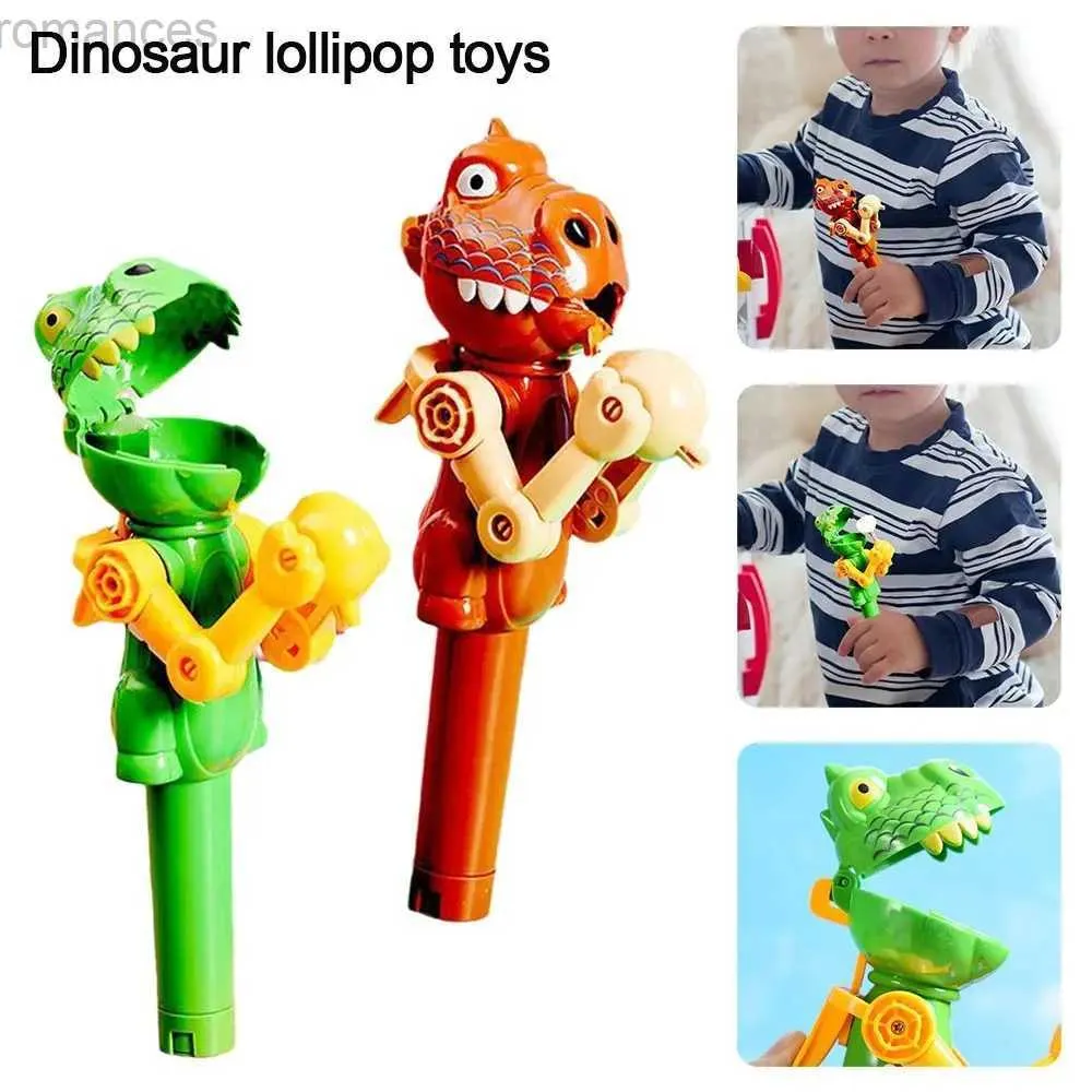 Dekompression Spielzeug kreativer Lollipop Roboterhalter Neuheit Dinosaurier Form Kinderspielzeug Geschenk für Kinder Lollipop Candy Storage D240424
