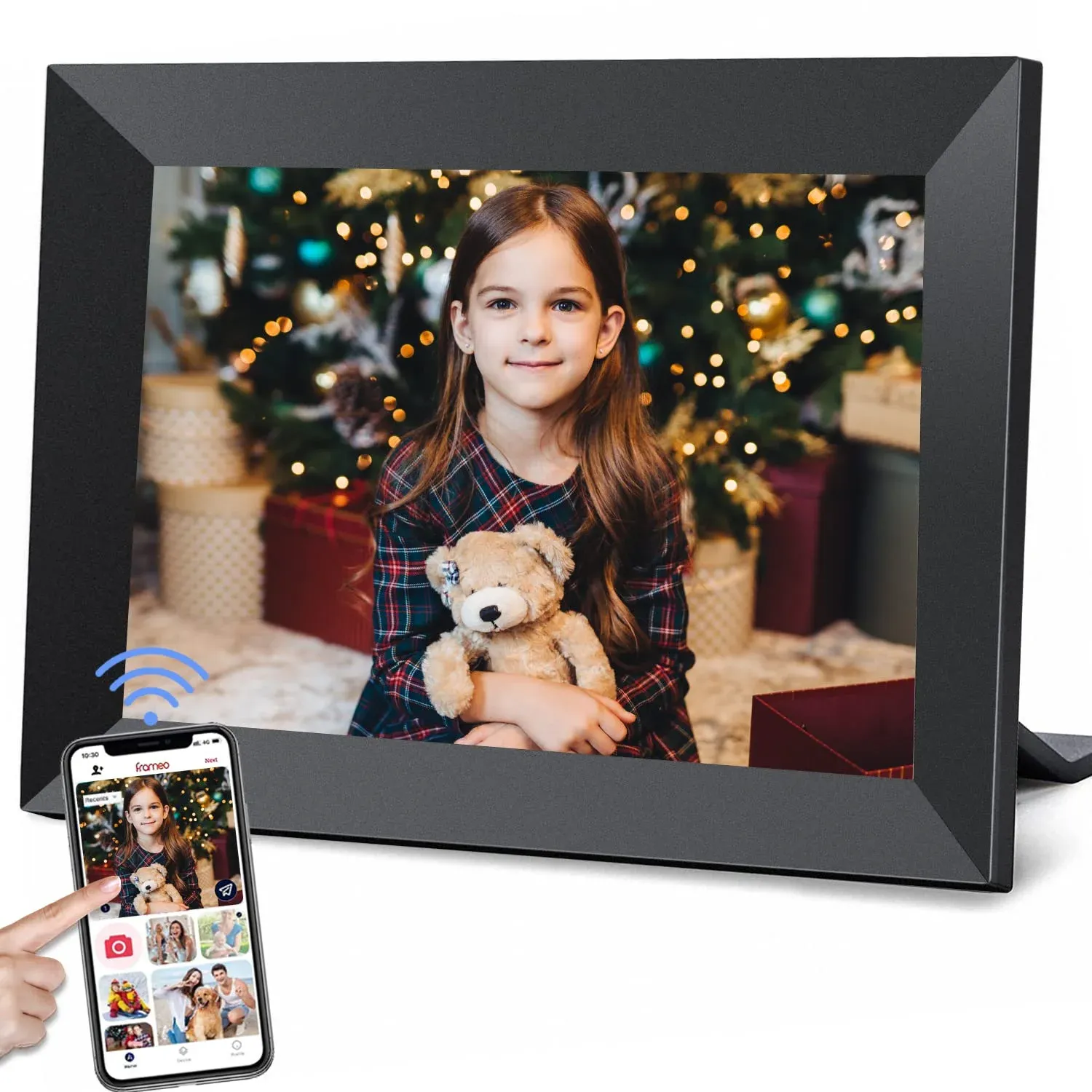 Ramy Digital Photo Frame 11 -calowa inteligentna ramka Wi -Fi z ekranem dotykowym Zdjęcia i filmy udostępnianie za pośrednictwem aplikacji 1GB 16 GB pamięci