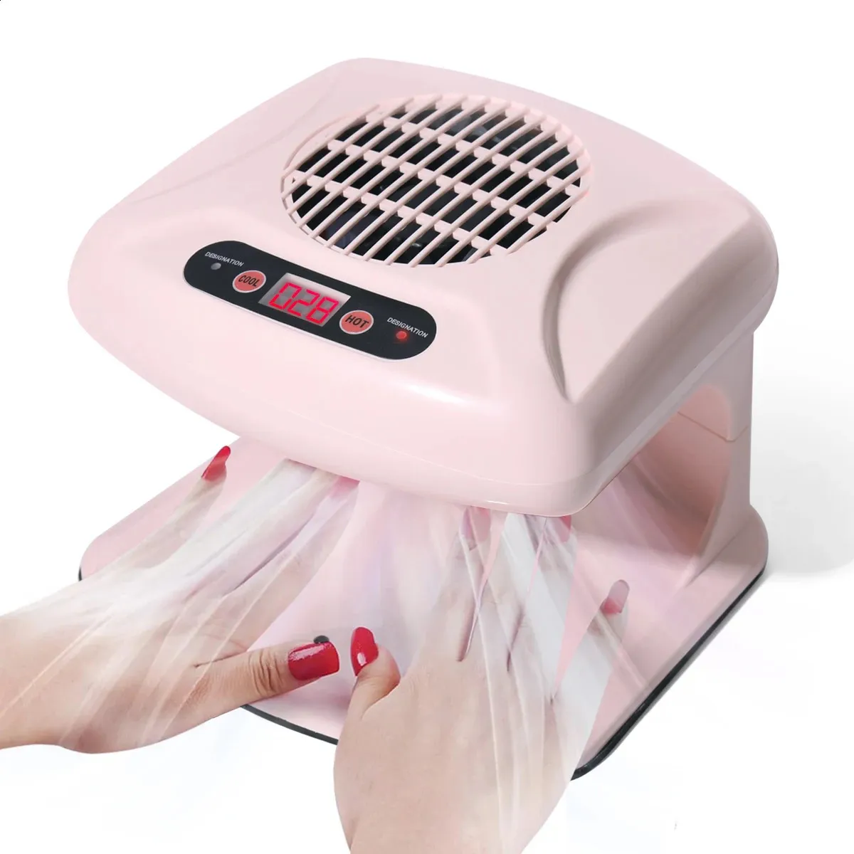 Linmanda en koude lucht nail art droger enkele hand warme koele koele windpolish droogventilator automatische infraroodsensor 240415