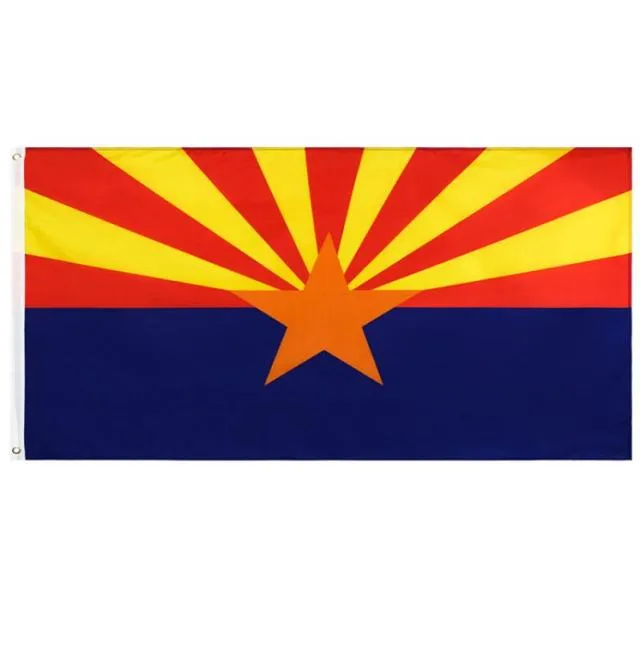 Arizona Flag Direct factory whole 3x5Fts 90x150cm The Valentine State Banner USA For Indoor Outdoor Hanging Decor1564778