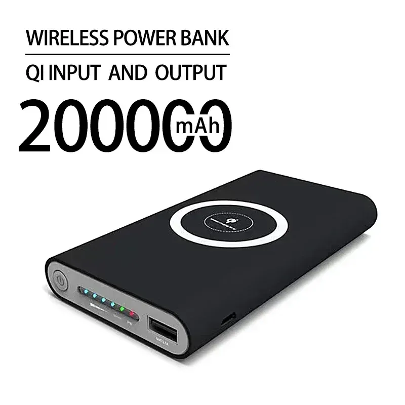 Zubehör kostenloser Versand Neues Versand neuer drahtloser Fastladung Powerbank Tragbares 200000 -mahled -Display externer BatteryPack Forhtc Powerbank iPhone