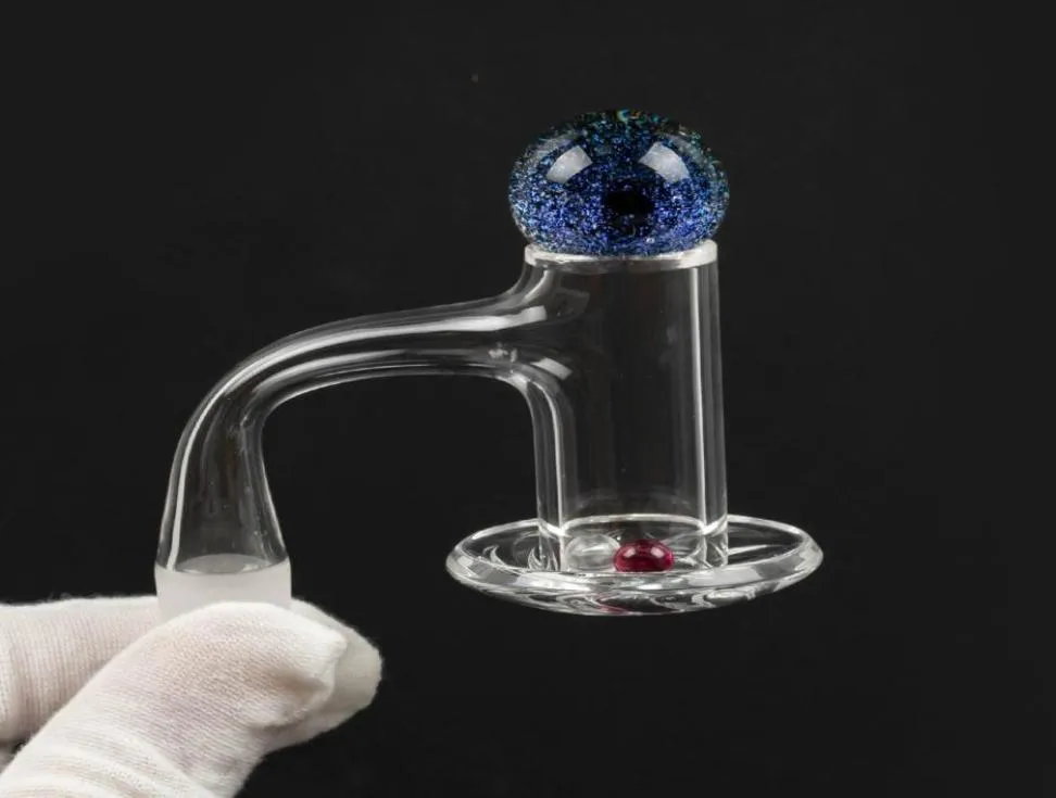 Verkauf von 25 mm xl abgeschrägte Kantenquarz Banger Cyclone Carb Cap 4mm Clear Bottom Eimer 14mm männliche Frau für DAB Rig6711499